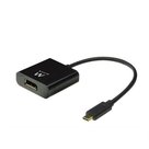 Ewent-EW9825-video-kabel-adapter-015-m-USB-Type-C-DisplayPort-Zwart