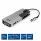 ACT-AC7043-USB-C-naar-HDMI-of-VGA-multiport-adapter-met-ethernet-USB-hub-cardreader-audio-en-PD-pass-through